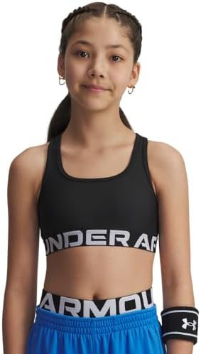 Under Armour Girls Crossback Mid-Impact Sports Bra