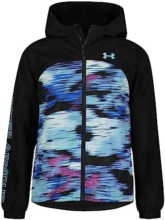 Under Armour girls Windbreaker Zip-up Jacket Water Repellent and Windproof