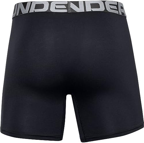 Under Armour Men's 3-Pack Performance Cotton Boxer Brief 6" Inseam All-Day Comfort & Ultra-Soft