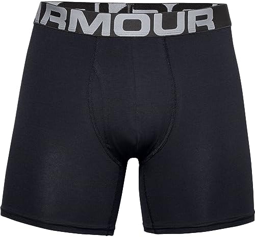 Under Armour Men's 3-Pack Performance Cotton Boxer Brief 6" Inseam All-Day Comfort & Ultra-Soft