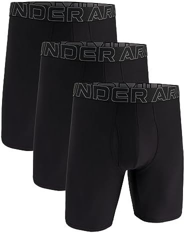 Under Armour Men's Multi-Pack Performance Tech Long-Leg Boxer Brief 9" Inseam All-Day Comfort