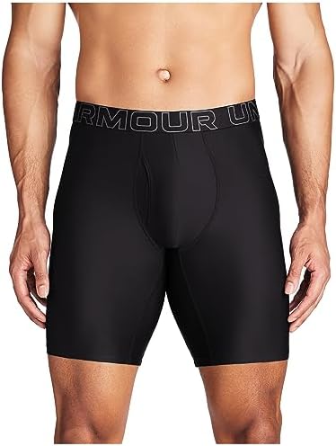 Under Armour Men's Multi-Pack Performance Tech Long-Leg Boxer Brief 9" Inseam All-Day Comfort