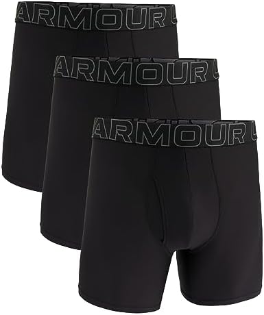 Under Armour Men's Multi-Pack Performance Tech Mesh Boxerjock Brief 6" Inseam All-Day Comfort