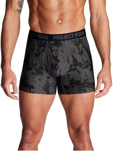 Under Armour Mens Men's Project Rock Performance Tech Mesh Boxerjock Brief 5" Inseam 2-pack