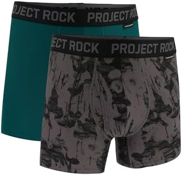 Under Armour mens Men's Project Rock Performance Tech Mesh Boxerjock Brief 5" Inseam 2-pack