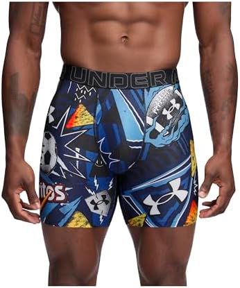 Under Armour mens Performance Tech Mesh Print Singles 6" Inseam Boxer Brief