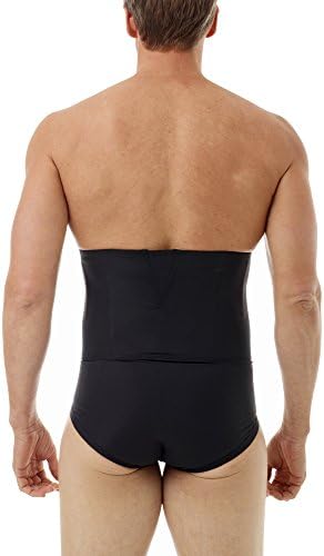 Underworks Zip-N-Trim Support Brief Girdle For Men With 8-inch Powerband - For Tummy Trimming Shaping Mid-Section Hernia