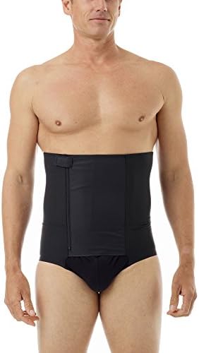 Underworks Zip-N-Trim Support Brief Girdle for Men with 8-inch Powerband - for Tummy Trimming Shaping Mid-Section Hernia