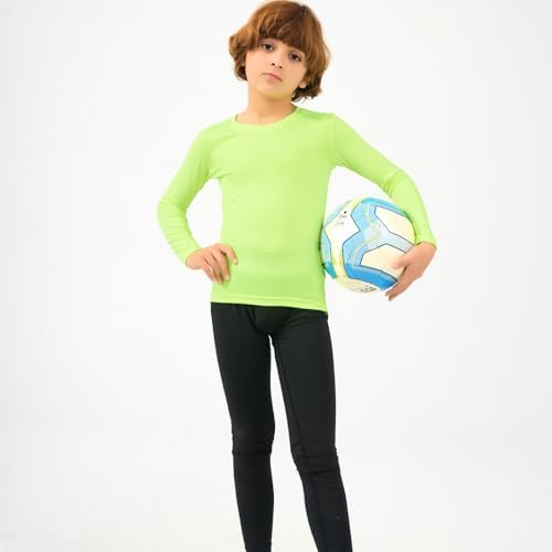 Unisex Kids Compression Shirts Set For Girls & Boys Kids Long Underwear Base Layer Athletic Leggings