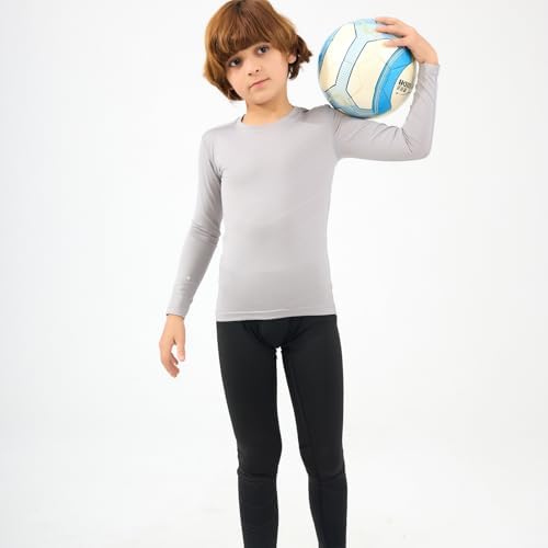 Unisex Kids Compression Shirts Set For Girls & Boys Kids Long Underwear Base Layer Athletic Leggings
