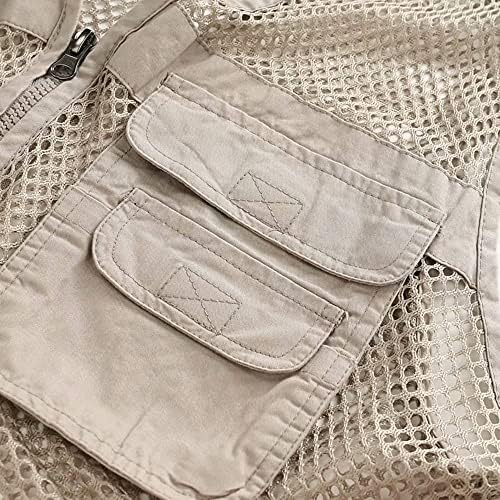Unisex Mesh Breathable Fishing Vest Multi-Pockets Photography Travel Hiking Waistcoat Jacket For Adults And Youth