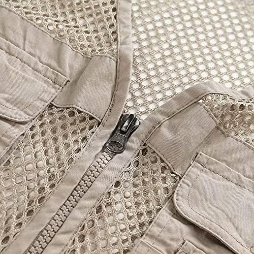 Unisex Mesh Breathable Fishing Vest Multi-Pockets Photography Travel Hiking Waistcoat Jacket For Adults And Youth