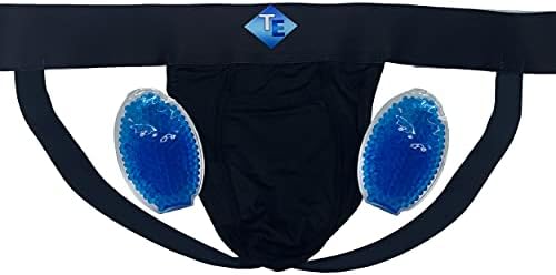 Vasectomy Jockstrap With 2-Custom Fit Ice Packs Active Athletic Supporters Elastic Waistband Testicular Jock Straps