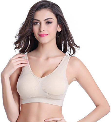 Vermilion Bird Women's 3 Pack Seamless Comfortable Sports Bra With Removable Pads