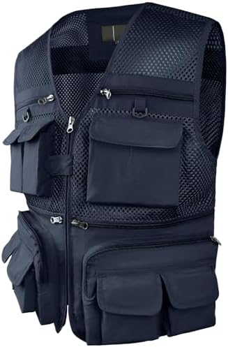 Versatile Men's Summer Vest For Fishing Travel Outdoor Work Safari And Photography With Multiple Pockets