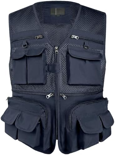 Versatile Men's Summer Vest for Fishing Travel Outdoor Work Safari and Photography with Multiple Pockets