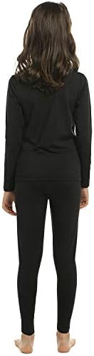 ViCherub Girls Thermal Underwear Set For Kids Long Johns Fleece Lined Base Layer Top & Bottom Cold Winter Thermals