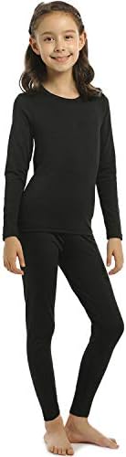 ViCherub Girls Thermal Underwear Set for Kids Long Johns Fleece Lined Base Layer Top & Bottom Cold Winter Thermals