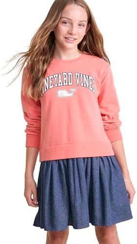 vineyard vines Girls' Sweatshirt Woven Dress