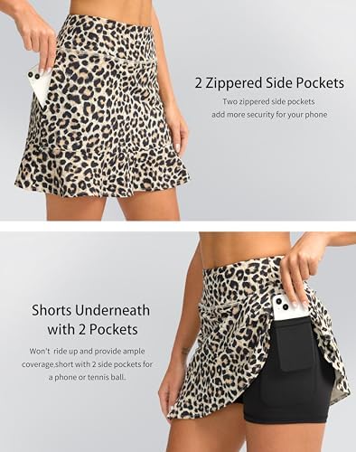 Viodia 16" Golf Skorts For Women High Waisted Tennis Skirt Athletic Skorts Skirts For Women Built-in Shorts With 5 Pockets