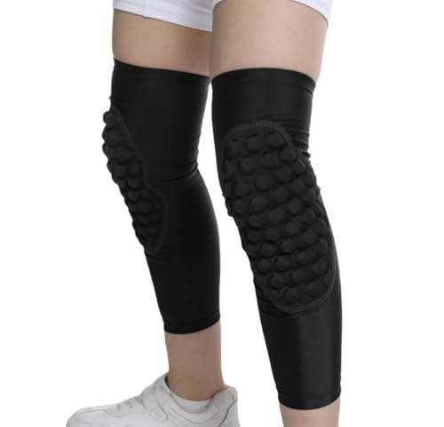 Volleyball Leg Sleeve With Knee Padding For Youth Boys And Girls Compression Wrestling Knee Pads For Kids 1 Pair Black YL