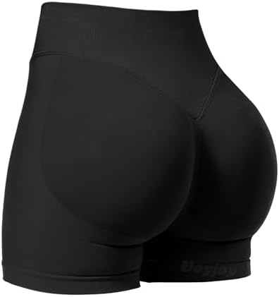 VOYJOY Women Workout Impact Shorts 2.5"/ 3.6"/ 4.5"/ 6" Scrunch Butt Lifting Gym Seamless Booty Biker Shorts