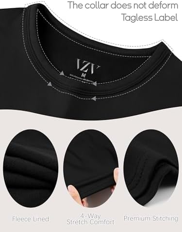 VZV 3 Set Girls Thermal Set Kids Thermal Underwear Fleece Lined Girls Base Layer Long Johns For Kids Cold Weather
