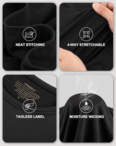 WEERTI Thermal Underwear For Women Long Johns With Fleece Lined Base Layer Women Cold Weather Top Bottom