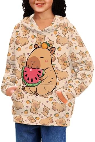 WELLFLYHOM Hoodies For Boys Girls Youth Kids Hooded Pullover Long Sleeve Sweatshirts