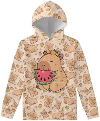 WELLFLYHOM Hoodies for Boys Girls Youth Kids Hooded Pullover Long Sleeve Sweatshirts