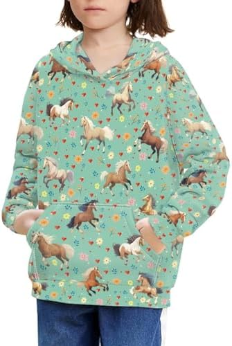 WELLFLYHOM Unisex Kids Teens Sweatshirts Youth Girls Boys Hoodies And Sweaters Hooded Pullover Tops Age 6-16