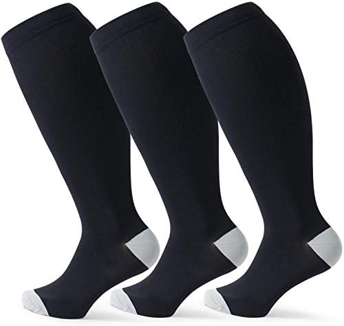 Wide Calf Compression Socks for Women & Men Extra Large Size Support Socks for Nurses Running Pregnant Travel 15-20 mmHg