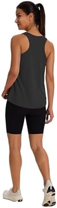 WIHOLL Women's Workout Tank Tops Sleeveless Athletic Racerback For Gym Yoga Running - Summer Fitness Tops Scoop Neck (S-XXL)