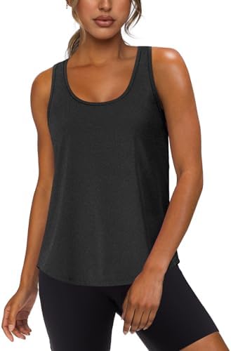 WIHOLL Women's Workout Tank Tops Sleeveless Athletic Racerback for Gym Yoga Running - Summer Fitness Tops Scoop Neck (S-XXL)