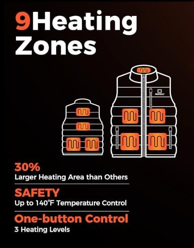 Women Heated Vest With 12000mAh Battery Pack 9 Heated Zones Lightweight Heated Jacket For Outdoor Camping Hunt Ski