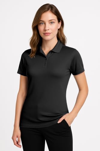 Women's Dry-Fit Golf Polo Shirts 3-Button Golf Polo's In 20 Colors XS-3XL Shirt
