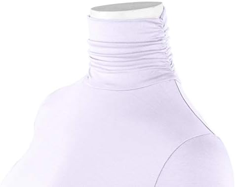 Women's Long Sleeve Lightweight Turtleneck Top Slim Fit Pullover T-Shirt (S-XXL)