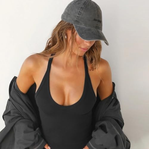 Women's Ribbed Vest I-shaped Vest Summer V-neck Slim Fit for Outdoor Wear - Casual and Fashionable Clothing