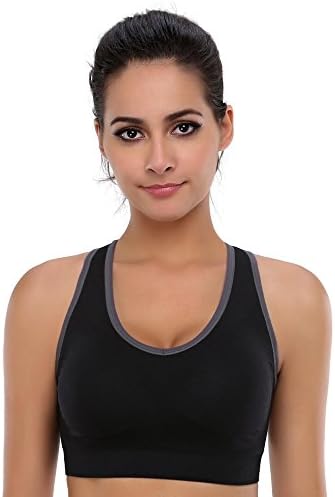 Women's Seamless Racerback Sports Bra High Impact Support Yoga Gym Workout Fitness