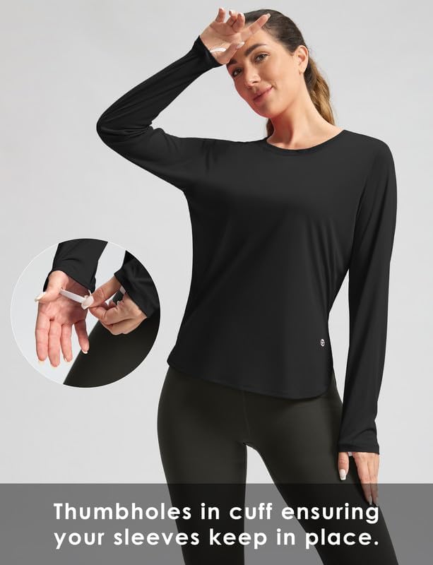 Women's Sun Shirts UPF 50+ Long Sleeve UV Protection Shirt Lightweight Quick Dry Workout Hiking Tops For Women