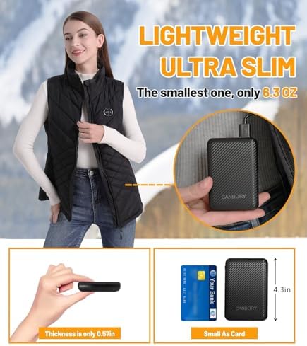 Womens Heated Vest 5IN1 Smart Controller Electric Heating Jacket Coat Vests Gifts For Women