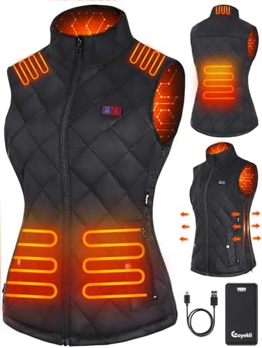 Womens Heated Vest with Battery Pack Included-16000mAh Electric Heating Vest USB Lightweight Heating Clothing