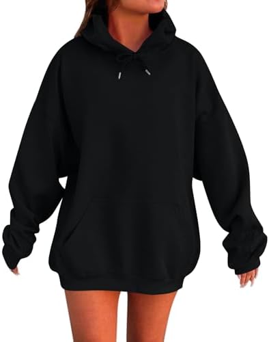 Womens Oversized Hoodies Fleece Sweatshirts Long Sleeve Sweaters Spring Outfits Lightweight Fall Winter Clothes