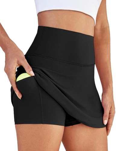 Womens Skort Tennis Skirt With Pocket Shorts Mini Golf Skirts High Waisted Athletic Skorts Summer Workout