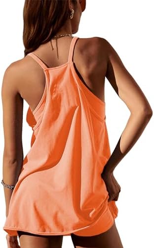 Womens Sleeveless Athletic Hot Shot Mini Dress With Built-in Shorts Sundress