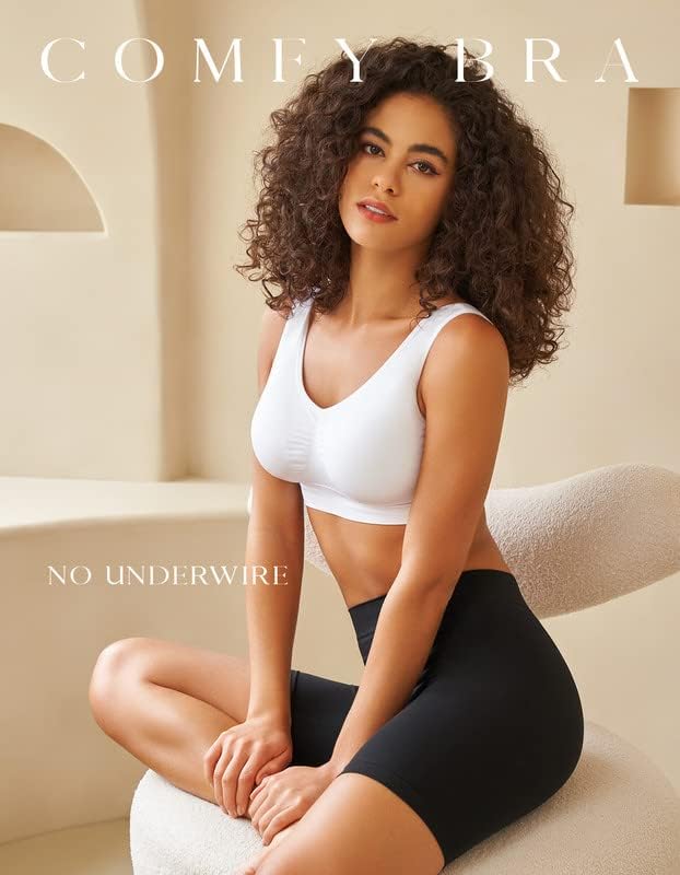 Womens Sports Bras Yoga Comfort Seamless Stretchy Sports Bra For Women 3 Pack