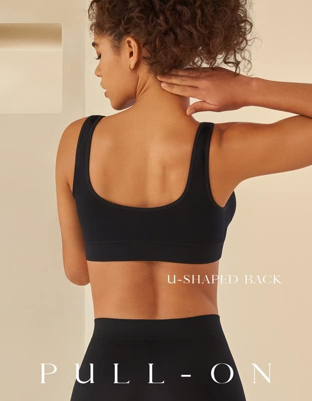Womens Sports Bras Yoga Comfort Seamless Stretchy Sports Bra For Women 3 Pack
