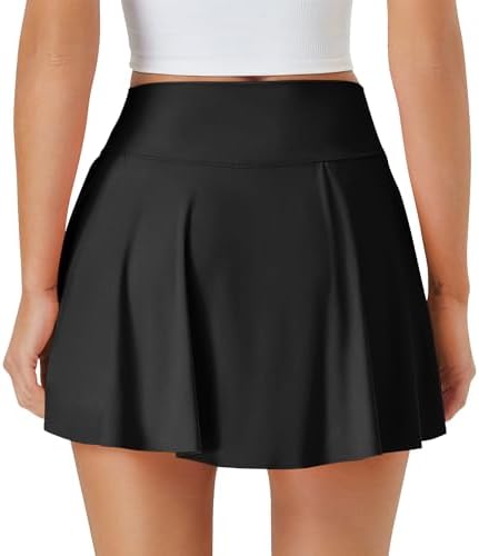 Womens Tennis Skirt With Pockets Shorts Crossover High Waisted Athletic Skorts Skirts For Golf Running Workout