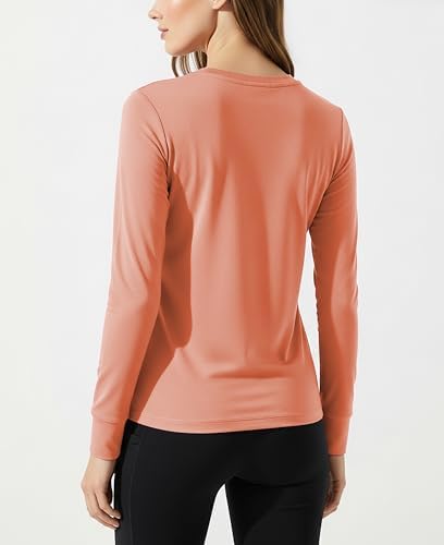 Womens Ultra Soft Midweight Baselayer Top All Season Thermal Scoop Neck Long Sleeve Shirt Multi Packs