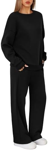 XIEERDUO Sweatsuits Women 2 Piece Outfit Matching Lounge Sets Fall Outfits 2025 Fashion Clothing Crewneck Track Suits